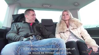 Matured golden-haired mother i'd like to fuck with loosed breasts have sex in the car with stranger