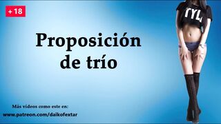Ella cuenta por telefono su primer trío a su amiga. EN ESPAÑOL.