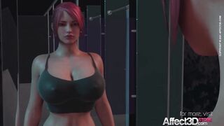 Large bazookas redhead sweetheart drilled by a futanari demon in a CG animation