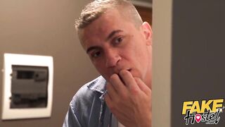 Fake Hostel Step sisters screw their step daddy