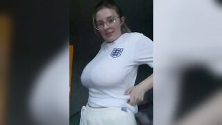 Hawt nerd with biggest nips and boobs
