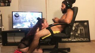 I MADE HIM CUM TWICE DURING THE TIME THAT THAT GUY TRIED TO PLAY EBONY OPS 4