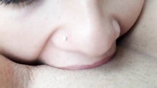 Lesbo Giving A Kiss and licking Snatch ( POV )