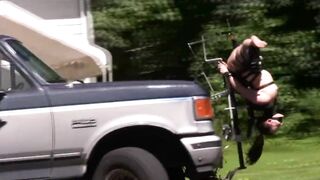 fastened upside down with open legs & mechanic Drilled