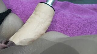 Hawt Morning with  Squirt With Screw Machine in POV by Vic Alouqua