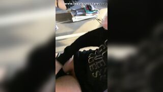 Secretly in dressing room snatch fingered to climax