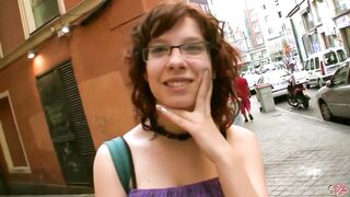 PUTA LOCURA - Breasty redhead teen nerd picked up and drilled