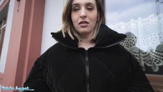 Public Agent Sexy Latin Babe Hottie Shows her Bazookas on the Street