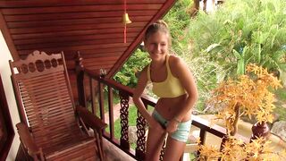 Carnal Golden-Haired Anjelica Widens Her Legs To Touch Her Juicy Twat!