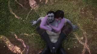 Zombie gal jerking off legs to her zombie boyfriend - cums on boots [3d anime uncensored]