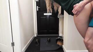 Delivery Dude Knocked on the Door as I Drilled my Wife and I let him Bang her whilst I See. Creampie