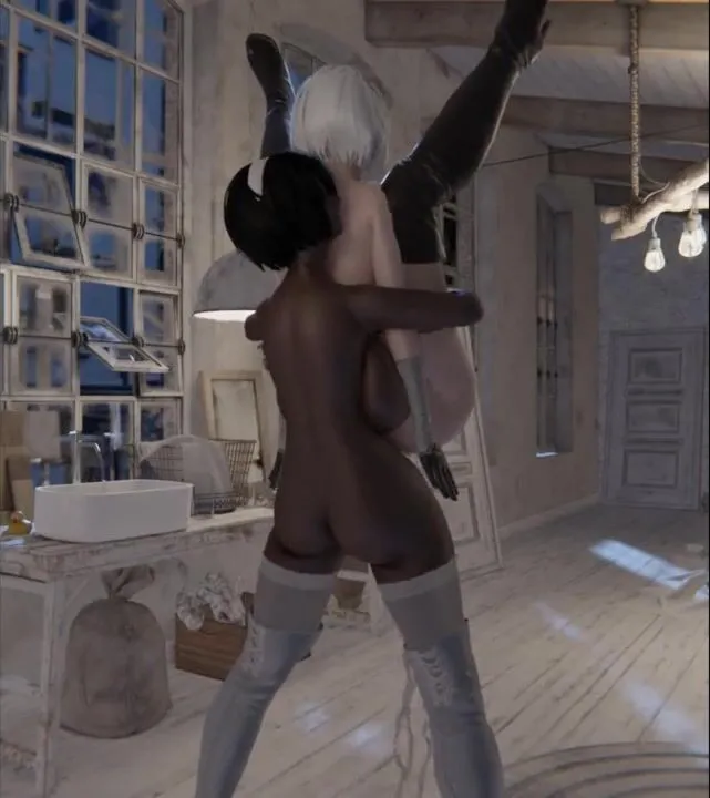 Free 2b performs self paizuri with her lengthy shemale hentai schlong being  banged by lengthy futanari dong in full nelson posâ¤ï¸Ž Porn Video
