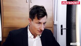 BUMSBUERO - Slim Brunette Hair Coco Kiss Cheats With BBC In The Office - LETSDOEIT