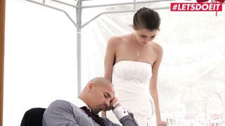 KINKY INLAWS - Petite Breasts Stepmom Cindy Shine Cheats With Step Son At Her Wedding - LETSDOEIT