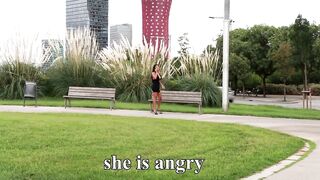 CRISTINA CAUGHT AND BANGED ON THE STREET