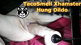 Older Woman With Creamy Snatch Screws Large Sex Toy on Banging Machine