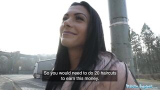 Public Agent A beautifully tanned body bent over and drilled outdoors