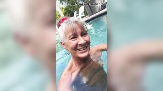 Pervert Granny Leilani in The Pool