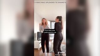 Braless with natural boobs tik tok dancers