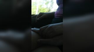 (Public Bus) Risky Twat Fingering to a Stranger!!!