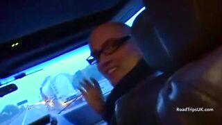 Angie, Anabel and Alicia in the van