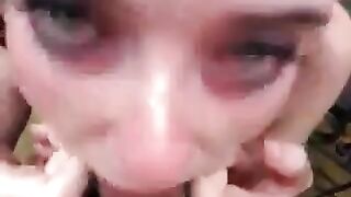 Deepthroat In Back Yard No Glasses