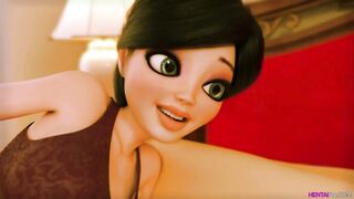 FUTA step Mommy Blows Tiny Daughter - CG Family Sex (ENG Voices)