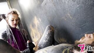 Emo worker pegging by tattooed dominatrix-bitch - , Sexy Female Domination, Anal Bang, Leaking Dong