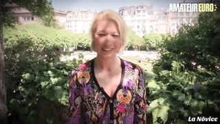 AMATEUR EURO - Large Booty mother I'd like to fuck Mademoiselle Justine Ends Up With Sexy Cum In Her Cunt