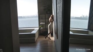 STASYQ - Brunette Hair hottie ArinaQ showing herself at home