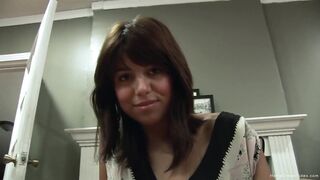 Sinless amateur girl plays with a large sex tool