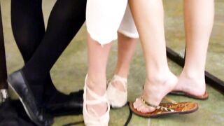 Ballet beauties abase their recent training partner!