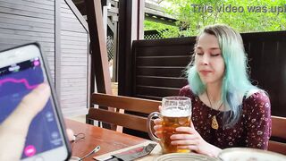 Remote climax control of my Stepsister in Pub!