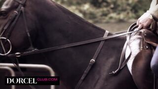 Breasty mother I'd like to fuck gets tempted by a horse rider