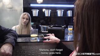 CzechStreets - Sexy Golden-Haired Squirts Whilst Her Colleague Is Watching