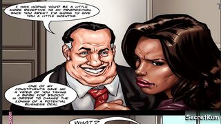 The Mayor S. two Ep. 1 - Ebony Council Woman Screwed in Office by her Monster Dick Boss - Politicians Screw in Parliament Building