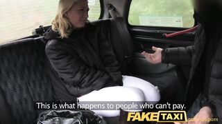 FakeTaxi Hungarian golden-haired does backseat anal