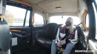 Hot blond widow got it hard in the taxi