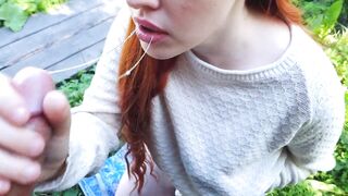 SUPER RISKY SLOPPY ORAL-JOB. SPUNK FLOW ON FACE