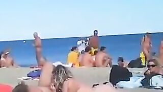 Many kinky couples are having sex on the beach and enjoying during the time that others are watching 'em