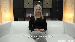 22 y.o. czech amateur cutiepie's first casting!