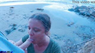 Stepson cheats with stepmom on the beach