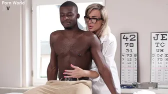 Lascivious mother I'd like to fuck Doctor Aubrey Ebony Enjoys BBC double penetration at the Clinic GP2386