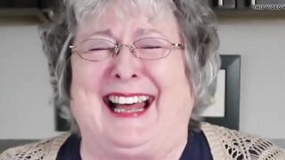 GRANNY REACTS TO GRANNY PORN