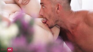 Beauty with Natural Titties convinces BF to have Anal