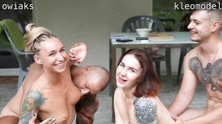 ⭐ 2 amateur couples sex on the 1St Time rencounter - kleomodel x owiaks