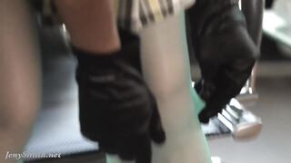 Truly gorgeous and natural Jeny Smith teasing with her fresh tights