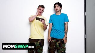 MomSwap - Lascivious Stepsons Leave The Army To Screw Their Wicked Stepmoms Pristine Edge & Kenzie Love