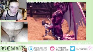 Monster Futanari Screwing Clip Game - Concupiscent FTM rubs cunt to CG screwing