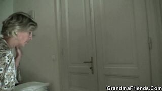 Sexy Blond Granny Gets Drilled From One As Well As The Other Ends